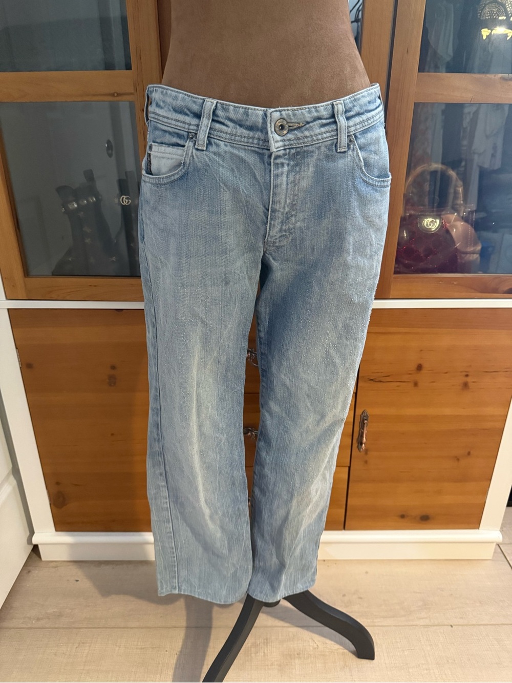 Armani Jeans Light Blue Relaxed Straight-Leg Jeans